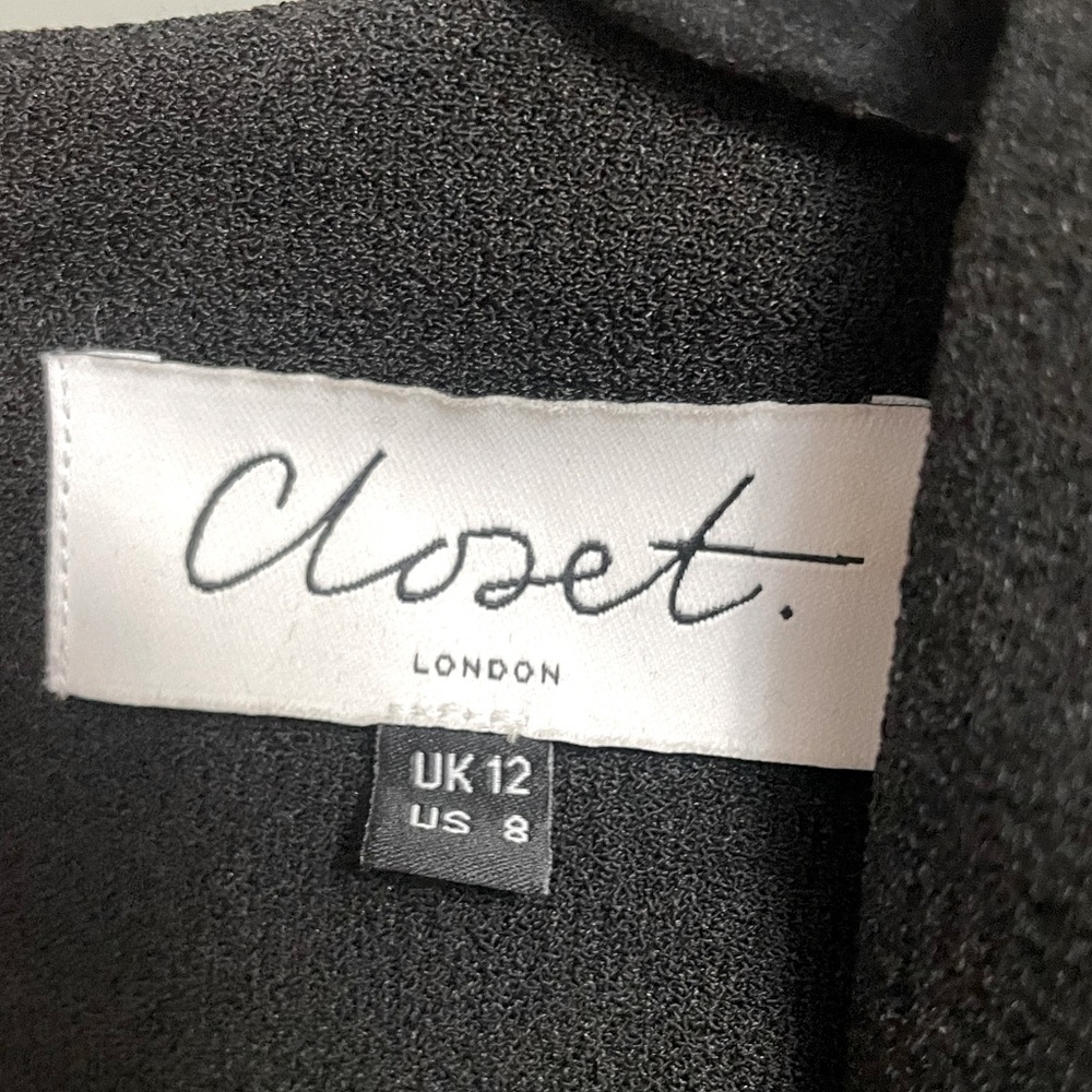 Closet London by ASOS Black Wrap Dress Size 8 - Picture 3 of 3